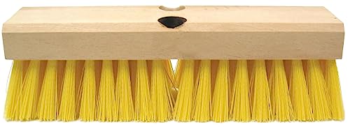 Weiler 44434 10" Block Size, 6 X 18 No. Of Rows, Wood Block, Polypropylene Fill, Deck Scrub Brush, Natural - size: 10", style: Polypropylene