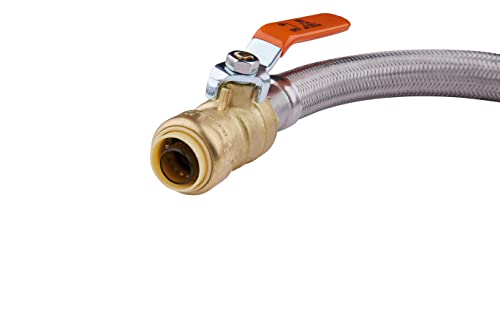 1piece EFIELD 18"L 3/4"Push-fit Valve Flexible Water Heater Connector - size: 18 Inch, style: 3/4''x3/4''