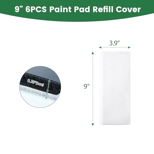 VOOMEY 6 Pack of 9 inch Paint Edger Replacement Pads - color: 9" Paint Edger Replacement Pads(6pack)
