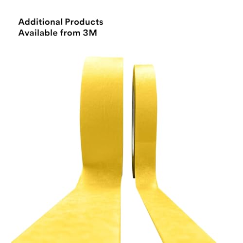 3M Automotive Refinish Masking Tape, 36 mm x 55 m, Yellow, 24 Pack – High-Performance Tape for Precise Auto Painting and Detailing - size: 24