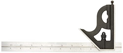 Starrett Steel Combination Square with Square Head, 12" Blade Length