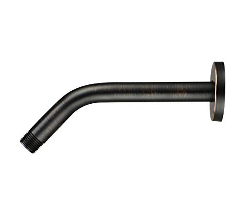 Purelux Shower Arm 8 Inches Universal Replacement Made of Stainless Steel, Oil Rubbed Bronze Finish Flange Included - color: Oil Rubbed Bronze, size: 8 Inches