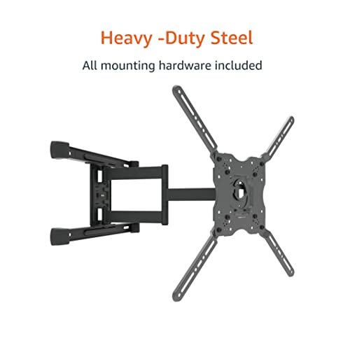 Amazon Basics Full Motion TV Wall Mount with Horizontal Post Installation Leveling for 32" to 86" TVs, Black - style: Full Motion Articulating