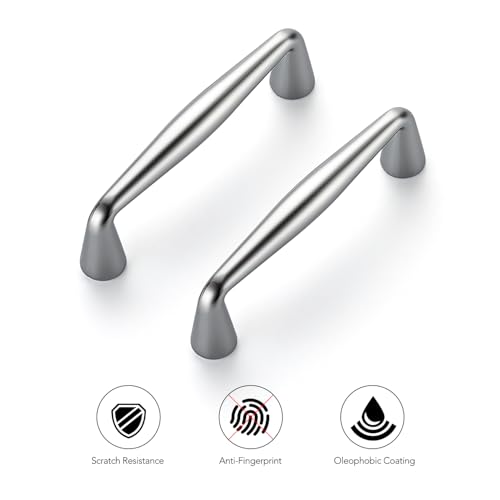 Ravinte Polished Chrome Cabinet Handles Solid Handles,3 Inch,10 Pack - color: Polished Chrome, size: 3 Inches Hole Center