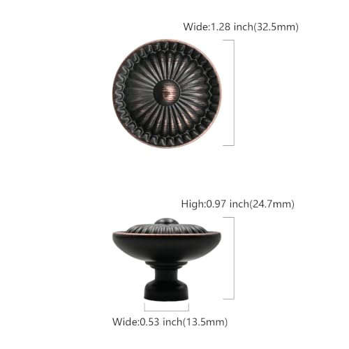 Asidrama 10 Pack Oil Rubbed Bronze Kitchen Cabinet Knobs - color: Oil Rubbed Bronze, size: Single Hole Knob