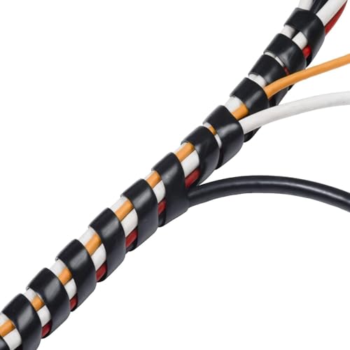 Spiral Cable Wrap Sleeve 1/2"(12mm) x 18 Ft Cord Organizer for Computer Wires, Electrical Cables, Home and Office Desk Management - size: 12mm x 18 Ft