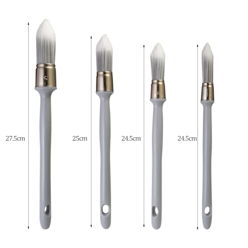 Trim Paint Brush,4 pcs Round Brushes for Painting