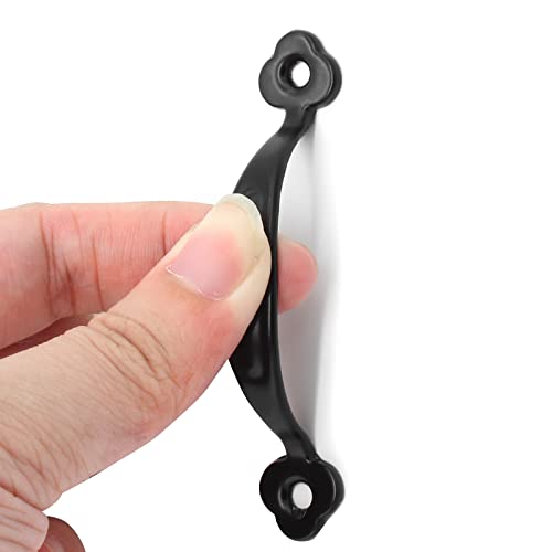 Piutouyar 12 Pcs Barn Door Handles, 2.6 in Hole Center Gate Handle, Black - color: Black, size: 3 Inch
