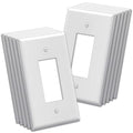 BESTTEN 10 Pack 1-Gang Oversize Decor Wall Plate, Jumbo Receptacle Cover - size: Decor Oversize