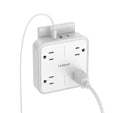 TESSAN Multi Plug Outlet Extender, Surge Protector Splitter | 3 USB (1 USB C Port) Wall Charger, Multiple Expander Surge Protector for Travel, Home, College Dorm Room, White - style: 1 USB C (White)