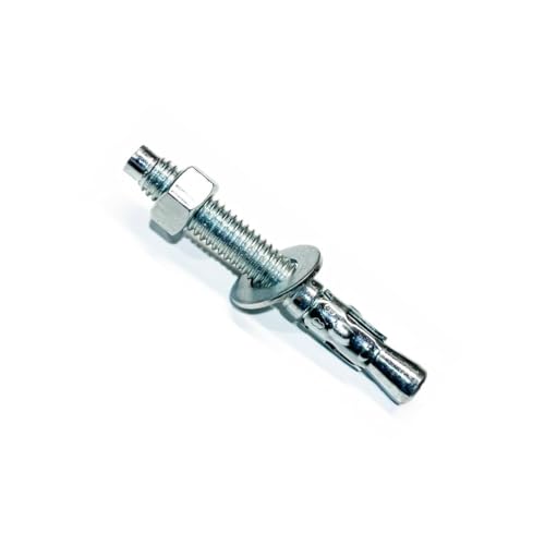 MIGHTY FASTENERS Zinc-Plated Steel Wedge Anchors, 1/4" X 3" - Heavy-Duty Mounting Bolts for Concrete - 50 Pack - size: 1/4" X 3"