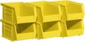 Akro-Mils 30210 AkroBins Plastic Storage Bins, 5"x4"x3", Yellow, 6-Pack - color: Yellow, size: 6 Pack