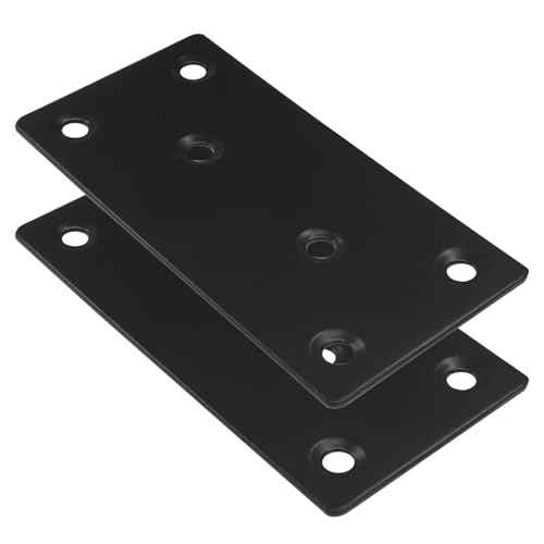 Murtenze 4 Pack Black Stainless Steel Mending Plates, 4 x 2 - size: 50*100mm