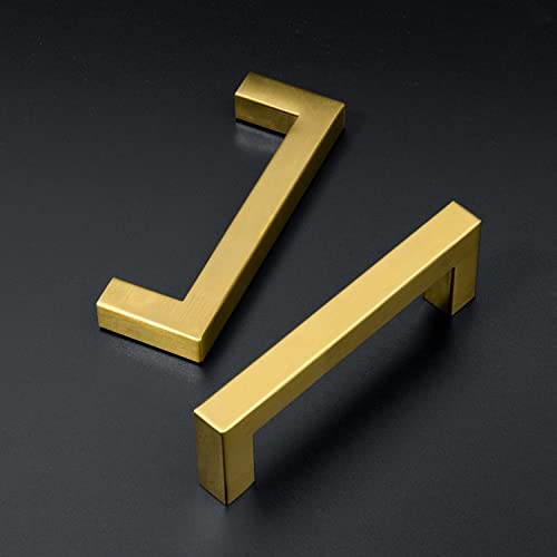Ravinte Gold Cabinet Handles Cabinet Pulls, 3-3/4 Inch CC, 10 Pack - color: Gold, size: 3-3/4 Inch Hole Center