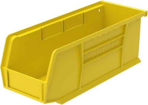 Akro-Mils 30224 AkroBins Plastic Storage Bins, 11"x 4"x 4", Yellow, 12-Pack - color: Yellow