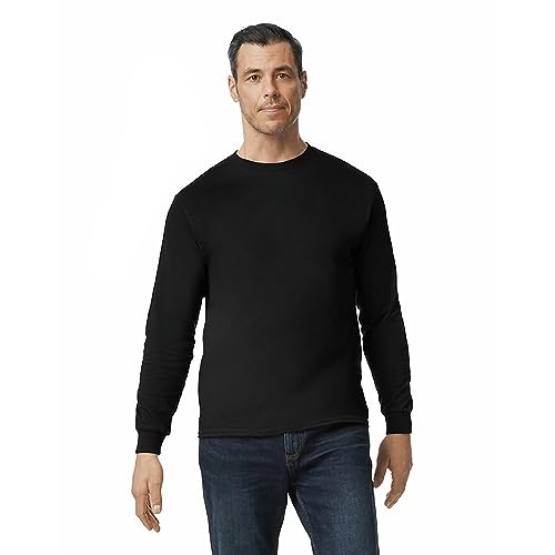 Gildan Adult Heavy Cotton Long Sleeve T-Shirt, Style G5400, 2-Pack - color: Black, size: Small