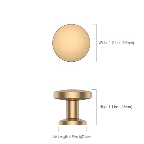 Asidrama 6 Pack Champagne Bronze Kitchen Cabinet Knobs - color: Champagne Bronze, style: 6 Pack