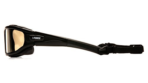 PYRAMEX I-Force Sporty Dual Pane Anti-Fog Goggle, Black Frame/Clear Anti-Fog Lens - color: I/O Mirror Anti-fog Lens / Black Frame