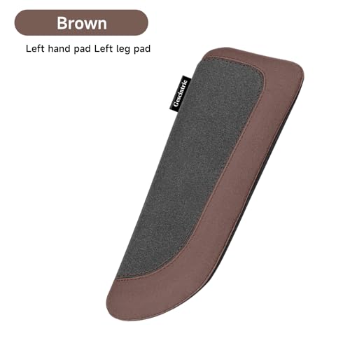 Alcantane Elbow Rest: Memory Foam Support for Car Legs and Knee, Anti-Fatigue - color: Brown left hand pad
