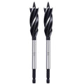 Wood Drill Bit 1/2 in. x 6-1/2 in. x 2Pcs Auger Drill Bits for Wood with 1/4 Inch Quick Change Hex Shank - size: 1/2 Inch