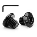 M5 x 6mm Flat Head Hex Socket Cap Screws Furniture Bolts, Stainless Steel 18-8 (304), Black Oxide, Countersunk Connector Screw, Full Thread, 20 PCS (with Hex Spanner) - size: M5 x 6mm