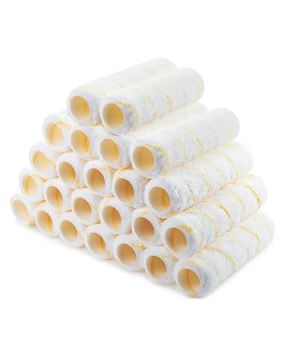 Bates- Paint Roller Covers, 9", Pack of 24, Covers for Paint Rollers 9 Inch, 9 Inch Paint Roller Covers, Paint Roller Cover, Paint Roller Covers 9 Inch, Large Paint Roller Covers - color: Yellow Stripes, size: 9 Inch, 24 Pack
