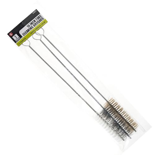 3 Piece Set of 16-Inch Tube Cleaning Brushes Copper, Stainless, Nylon for Various Surface Use (1.5-Inch Diameter) - size: 1.5-Inch Diameter