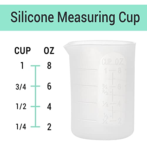 Gartful 250ml & 100ml Silicone Measuring Cups, Silicone Mixing Cups for Epoxy, Resin Arts, Glue, Jewelry Casting Molds, Acrylic Paint Pouring, Cup Making, Waxing, Crafts, Nonstick Reusable, Set of 6 - size: Large-250ml*2+100ml*4
