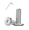 Metuja 1/4-20x1-1/4 Flat Head Hex Socket Cap Screws Bolts,304 Stainless Steel Fully Threaded Machine Screws with Hex Key (20PCS) Corrosion-Resistant for Furniture/Machinery - size: 1/4-20 x 1-1/4"