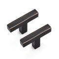 Ravinte Oil Rubbed Bronze Cabinet Handles Cabinet Pulls Single Hole 5 Pack | Zinc Alloy, Slim Square Bar Grip, Smooth Drawer Pull Feel, Kitchen Cabinet Update, For Cupboards, Dressers, Drawers, Hardware - color: Oil Rubbed Bronze, size: Single Hole