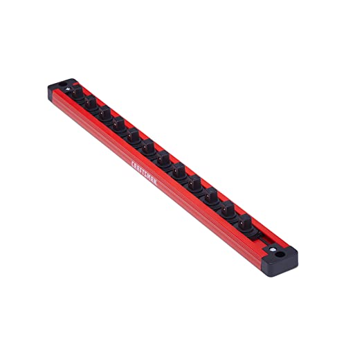 CRAFTSMAN Locking Magnetic Socket Rail Holder, Tool Tray Storage Organizer, 3/8 Inch Drive (CMMT99410) - size: 3/8 in, style: 3/8-Inch Drive Holder