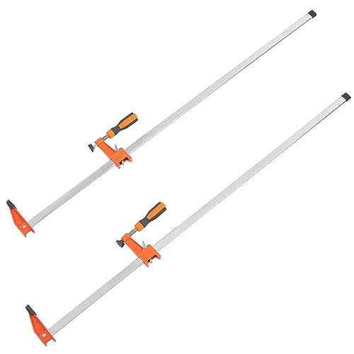 VEVOR Bar Clamps for Woodworking, 2-Pack 36" Clamp, Quick-Change F Clamp with 600 lbs Load Limit, 2.5" Throat Depth, Cast Iron and Carbon Steel, Wood Clamps for Woodworking Metal Working - size: 36"(2 Pack), style: Medium-Duty