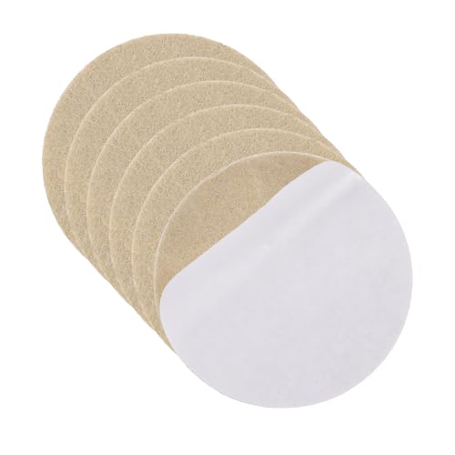 uxcell 6Pcs Lamp Base Felt, 3 Inch Dia 2mm Thick Adhesive Round Soft Felt Furniture Pads, Non-Slip Anti-Scratch Backed for Reading Light Table Lamp DIY Craft, Beige - color: Beige, size: 3 inch