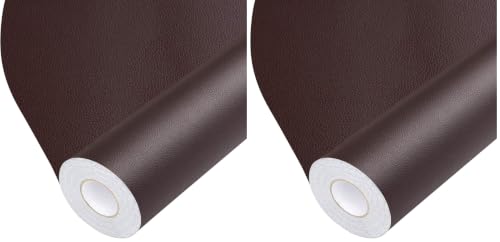 BSZHTECH Leather Repair Tape Self-Adhesive Leather Repair Patch for Couch Furniture Sofas Car Seats Advanced PU Vinyl Leather Repair Kit (Dark Brown, 3.9X79 inch) (Pack of 2) - color: Dark Brown, size: 3.9X79IN (Pack of 2)