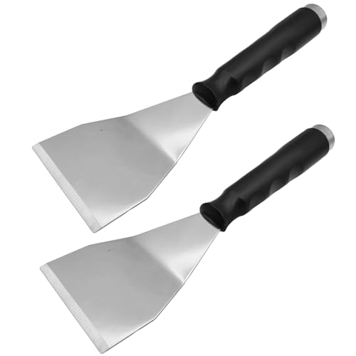 2 Pack 3 Inch Bent Scraper, Heavy Duty Stainless Steel Scraper