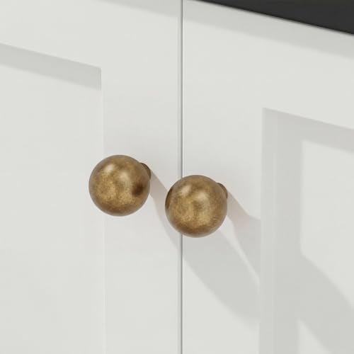 Goldenwarm 10 Pack Antique Brass Dresser Knobs Kitchen Cabinet Knobs - color: Antique Brass