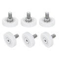 uxcell 6Pcs 25mm Drawer Rollers,M6x0.33 Thread Plastic Positioning Pulley - size: 25mm M6 x 0.33"