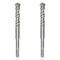 2-Piece 5/8" SDS Plus Drill Bits Rotary Hammer Drill Bit Set, Carbide Tipped for Drilling Concrete Cement Porcelain Tiles Ceramic Pots Stone Brick, Diameter 16mm, 160mm Long, SDS Plus Shank - size: 2 Pcs 5/8", style: 6"