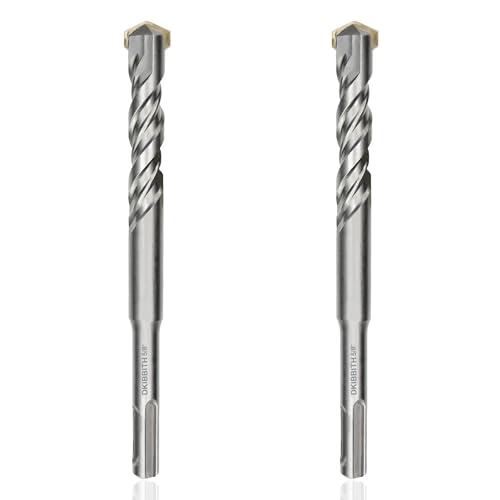 2-Piece 5/8" SDS Plus Drill Bits Rotary Hammer Drill Bit Set, Carbide Tipped for Drilling Concrete Cement Porcelain Tiles Ceramic Pots Stone Brick, Diameter 16mm, 160mm Long, SDS Plus Shank - size: 2 Pcs 5/8", style: 6"