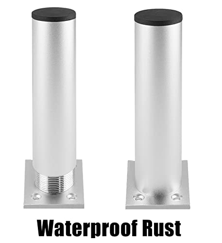 4-Pack Adjustable Aluminum Alloy Furniture Legs 6" Height Silver - color: Silver, size: 6 Inch