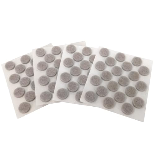 SoftTouch 3/8" Round Mini Self-Stick Furniture Slider Felt Pads for Hard Surfaces, Noise-Reducing Adhesive Furniture Moving Pads for Beds, Sofas, Dressers, 84-Count, Beige