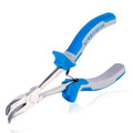 SPEEDWOX Long Reach Bent Nose Pliers 6 Inches 45 Degree Curved Mini Chain Nose Smooth Tapered Jaws Precision Fine Pliers for Hard to Reach Narrow Spaces High Leverage Reduce Efforts Non-slip Handle - style: Bent Nose Pliers