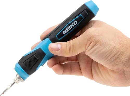 NEIKO 40421A Wireless Soldering Kit, Mini USB Rechargeable Solder Iron Pen, Rapid Heat 356-750°F (180-400°C) Electrical Soldering Kit, LED, 4V Lithium-Ion Battery, Cordless Soldering Iron Kit - style: Cordless Soldering Kit