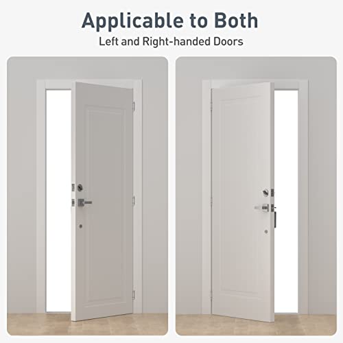 HOSOM Self Closing Door Hinges 3.5 Inch,Spring Loaded Hinges - color: Brushed Nickel, size: 3.5" 1 Pack