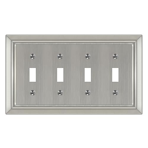 Metal Wall Plate for Electrical Outlets, Applicable to Quad Toggle - size: Quad Toggle