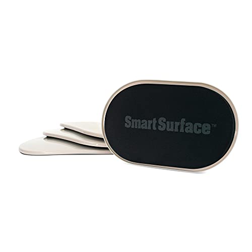 Smart Surface 8290 Large XL Reusable Oval Carpet Furniture Sliders 9-1/2" x 5-3/4" 4-Pack in Resealable Bag