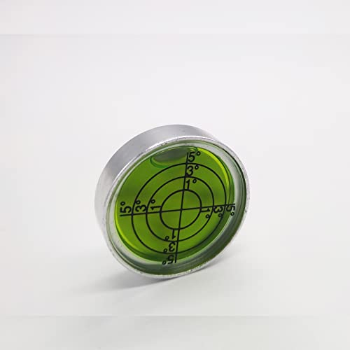 GEONASSUR 30mm Circular Bullseye Bubble Level, Aluminum, Silver - color: Silver