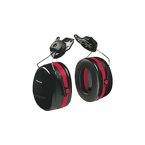 3M H10P3E Peltor Optime 105 Helmet Attachable Earmuff, Ear Protectors, Hearing Protection, NRR 27 dB, Black, Large