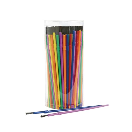 Colorations - 144WB Paint Brushes, 3 Widths, Nylon Bristles, Classroom, Painting, Art, Classroom Supplies, Art Supplies, School Supplies, Kids, Projects, Crafts, Groups, Watercolor, Small, Set of 144