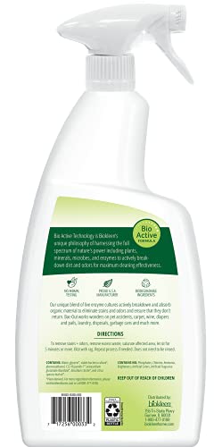 Biokleen Bac-Out Enzyme Cleaner Spray and Stain & Odor Remover for Pet Stains, Laundry, Diapers, Wine, Carpets, & More, Eco-Friendly, Non-Toxic, Lime Scent, 32 Ounces - size: 32 Fl Oz (Pack of 1)